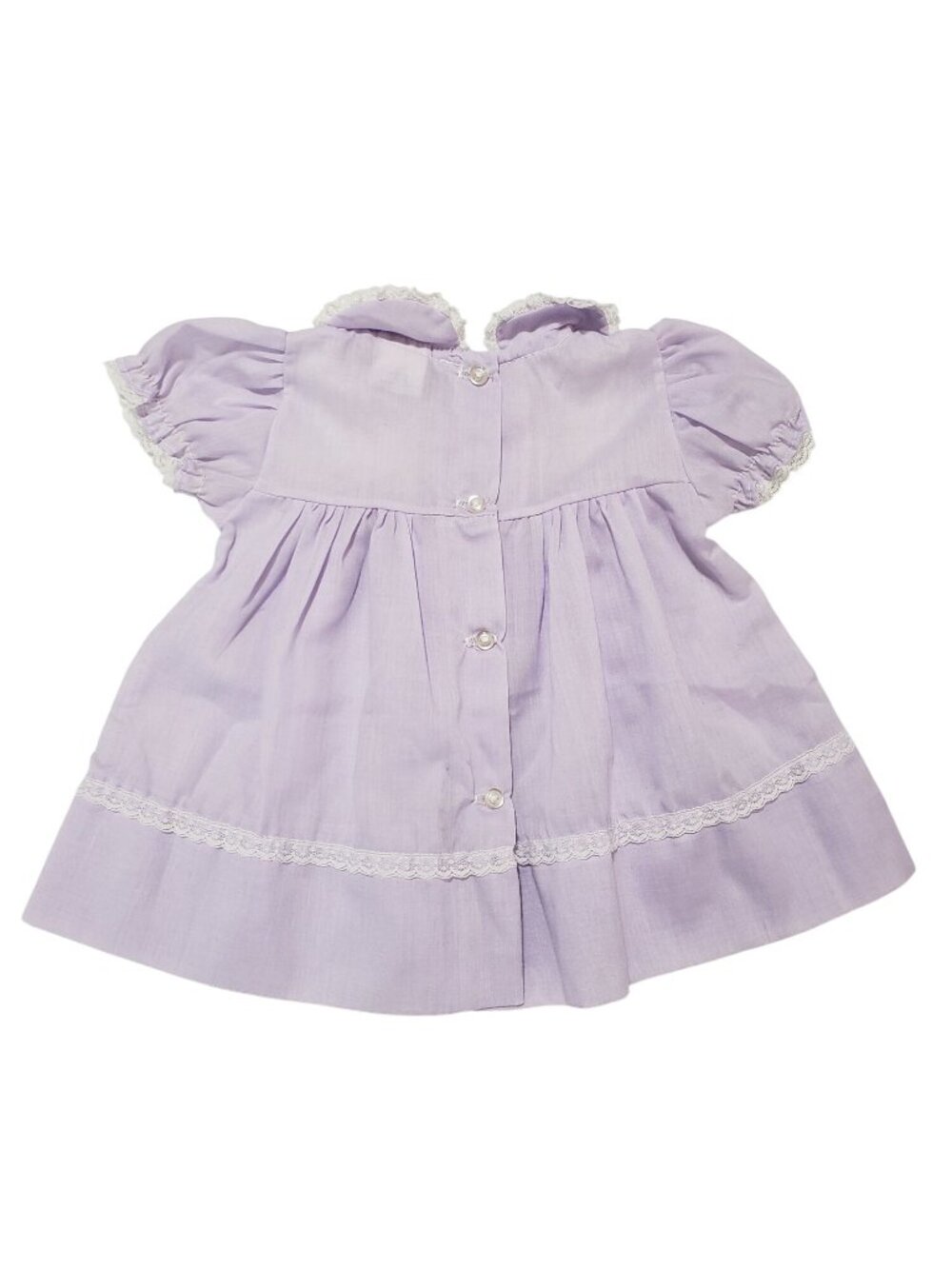 Vintage Alexis Lilac Purple Embroidered Flowers Frilly Party Dress 3 Months - Picture 10 of 12
